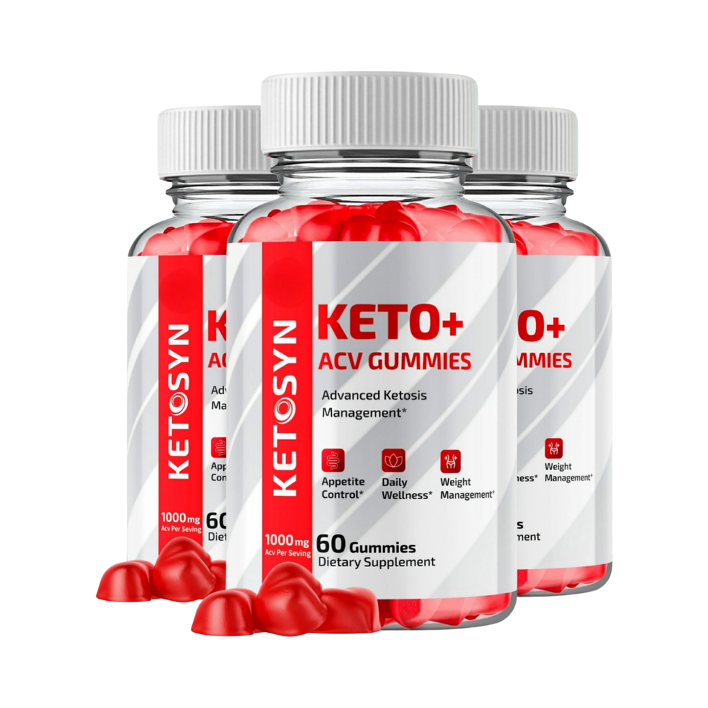 3-Pack Ketosyn Keto ACV Gummies, Ketosyn Gummies Weight Loss - 180 Gummies