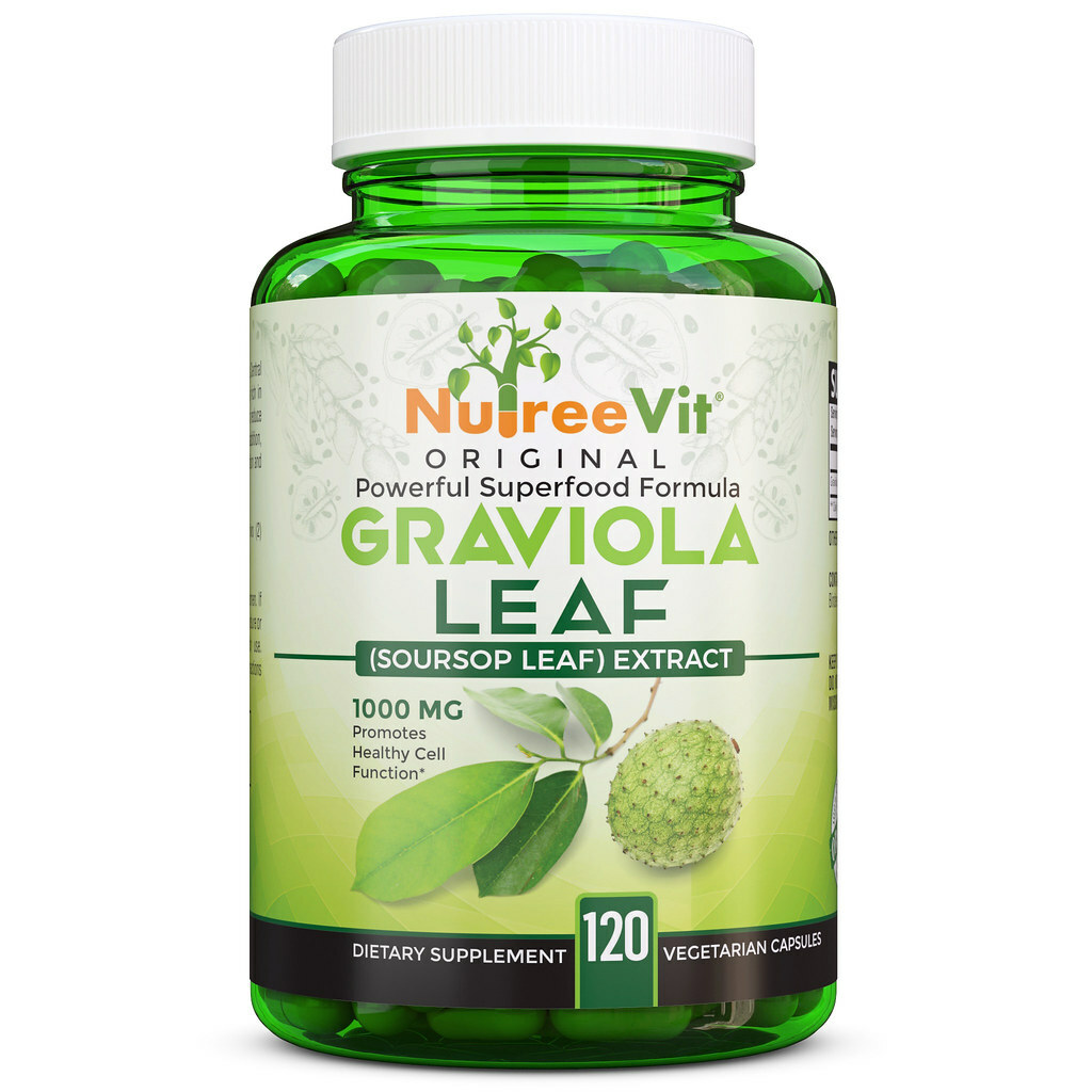 Pure 100% Organic Graviola Soursop Leaf VEGGIE CAPSULES (1000 MG)