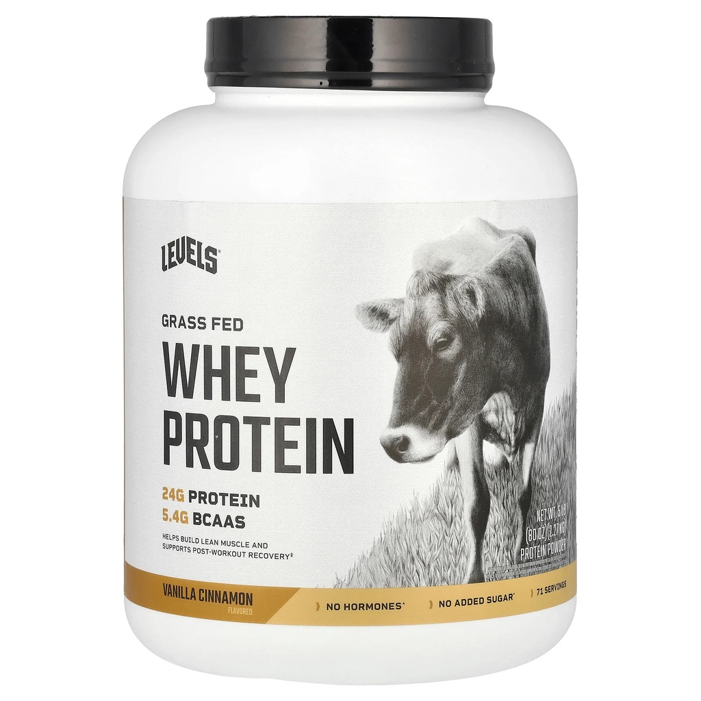 Grass Fed Whey Protein Powder, Vanilla Cinnamon, 5 lb (2.27 kg)