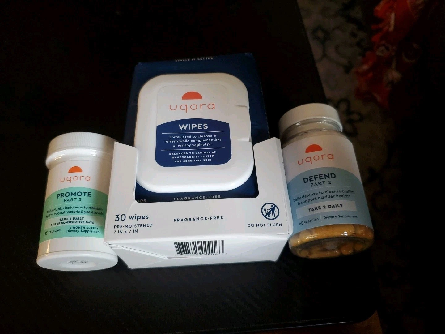 SEALED - Uqora DEFEND Part 2 , Uqora Part 3 PROMOTE & (30) pH Balance Wipes