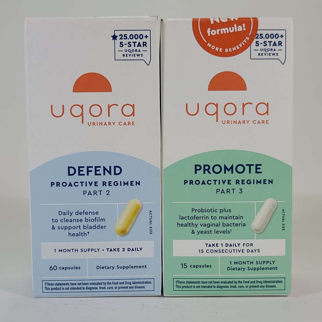 Uqora Defend Part 2 & Promote Part 3 Proactive Regime Supplement Capsules 2026