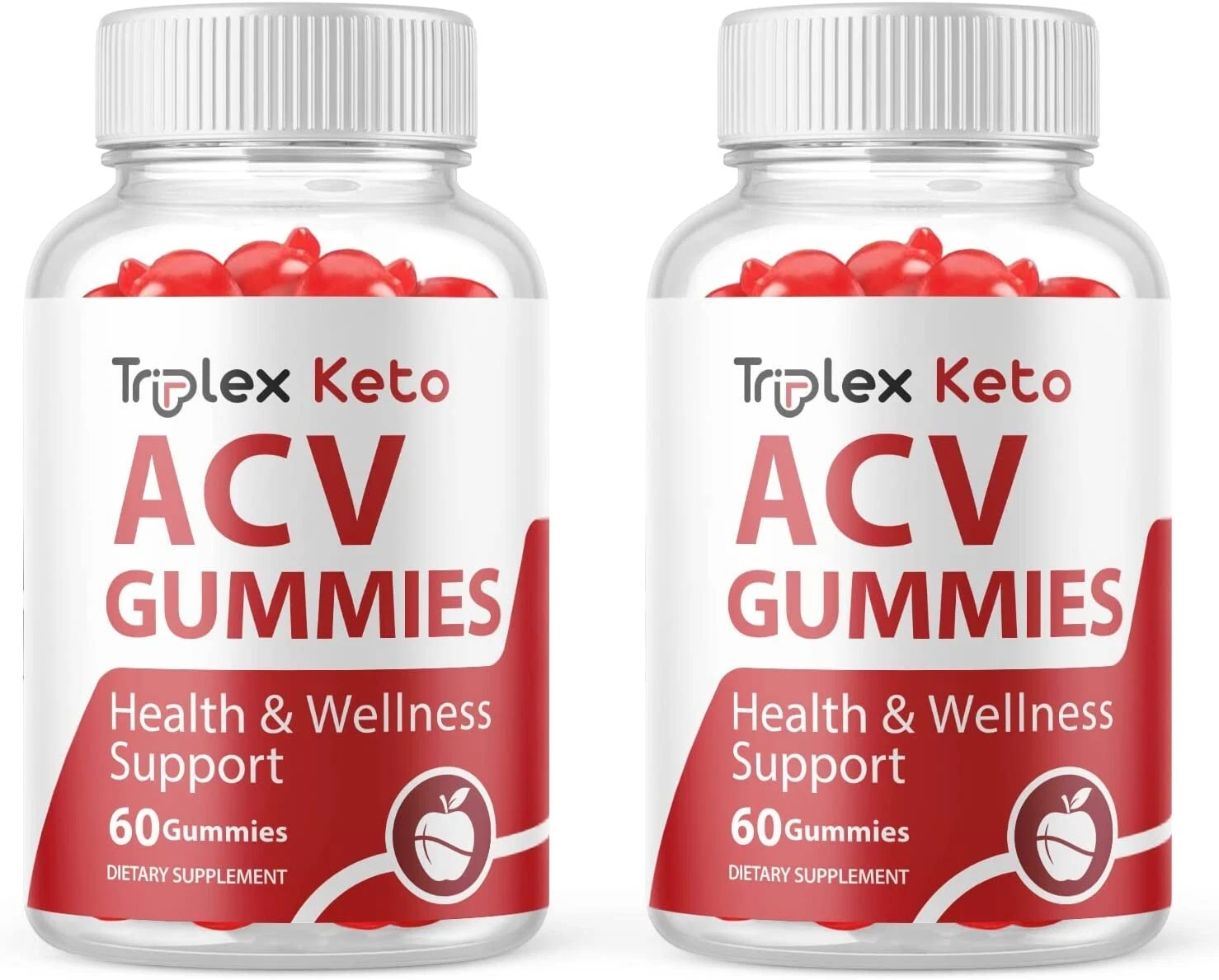 2 Pack - Triplex Keto ACV Gummies, Weight Loss, Appetite Suppressant-120