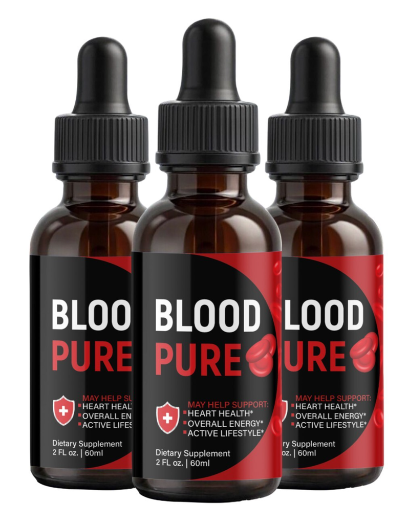 (3 Pack) Blood Pure Drops, BloodPure Advanced Blood Health Support Droppers