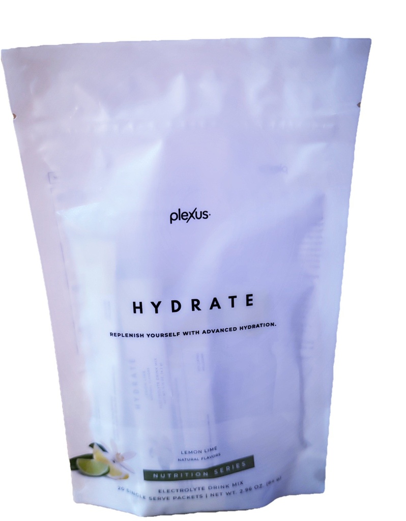 Plexus Hydrate Electrolyte Drink Mix Lemon Lime 20 Packs Ex 01/26