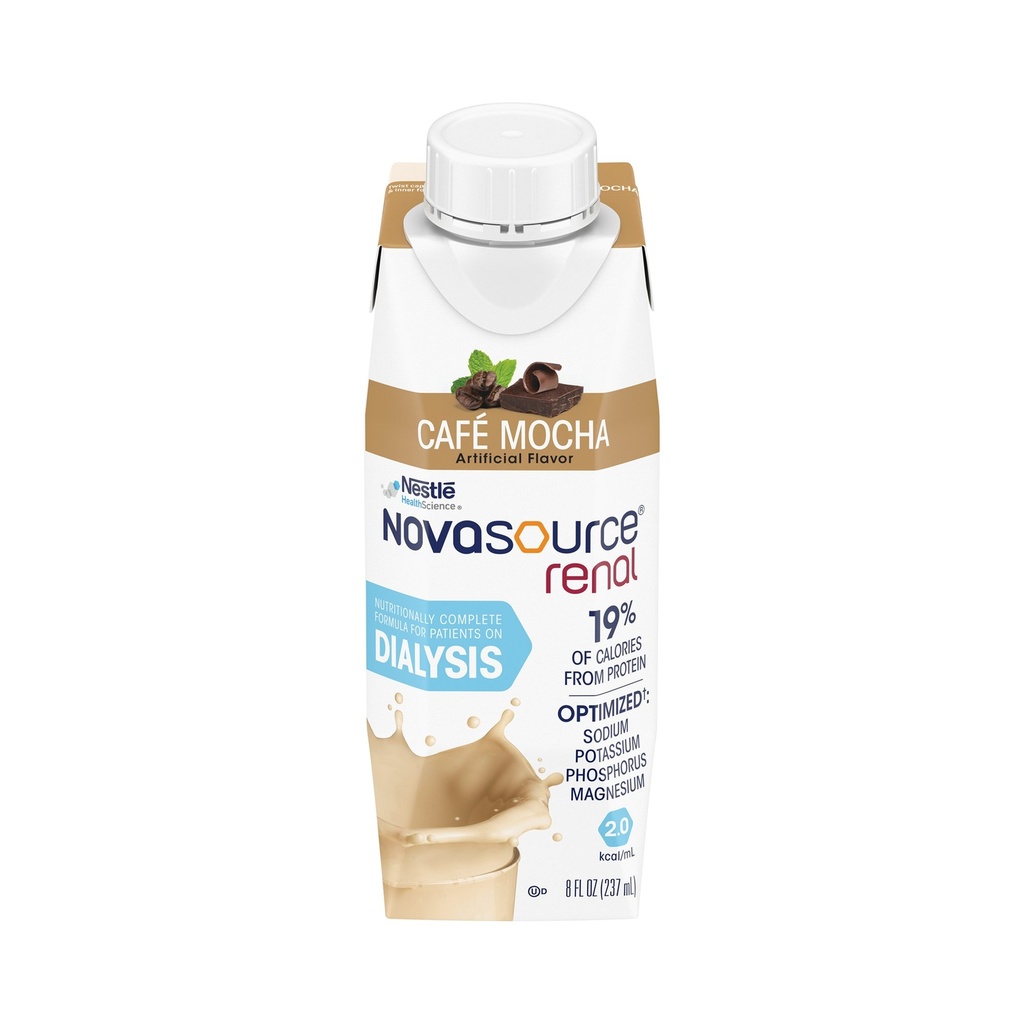 Nestle Novasource Renal Cafe Mocha Flavor 8 oz -Case of 24