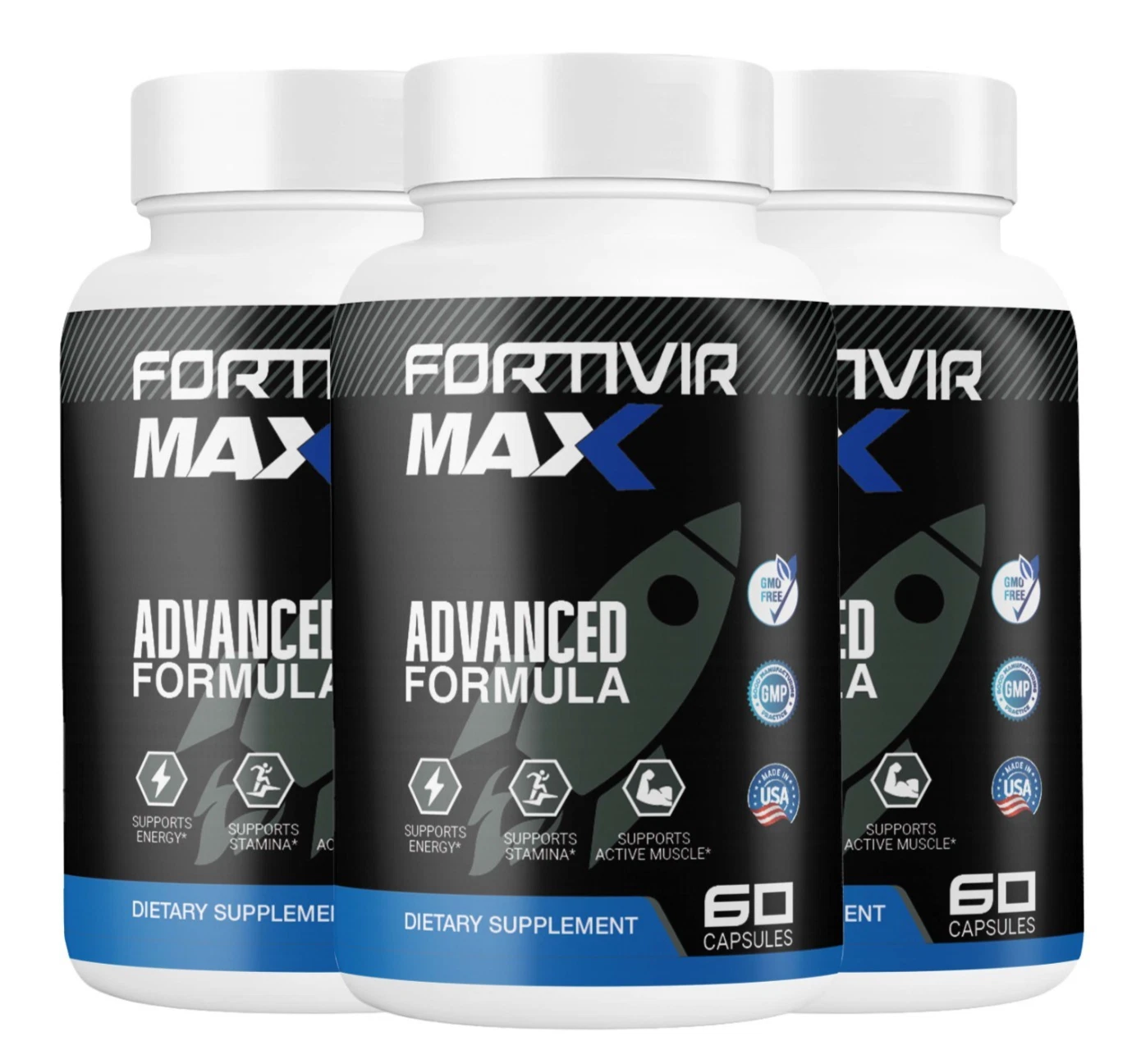 (3 Pack) Fortivir Max Capsules for Men, FortivirMax Male Health Support Formula
