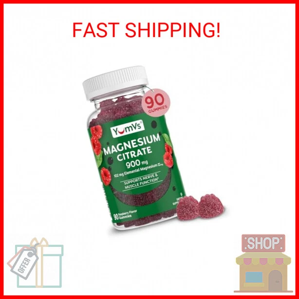 YUM-V'S Magnesium Citrate Gummies - 900mg Magnesium Citrate (102mg of Elemental