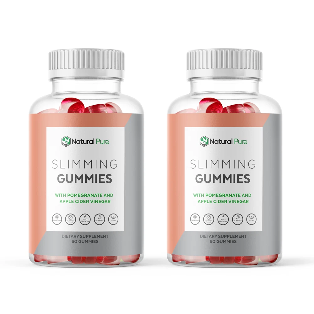 Slimming Gummies With Pomegranate and Apple Cider Vinegar 60ct 2 Bottles