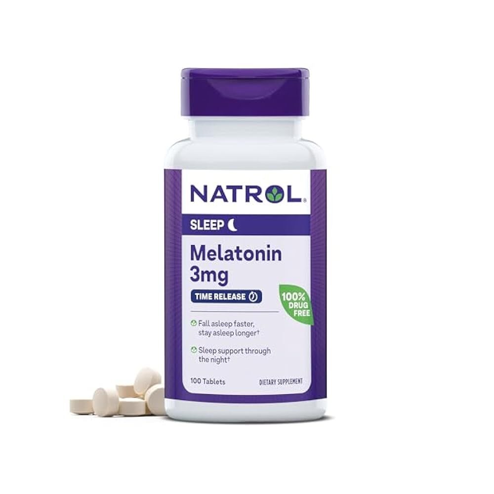 3mg Melatonin Time Release, Sleep Aid for Occasional Sleeplessness, 100 Count