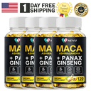 Organic Maca Root + Panax Ginseng 12000mg, Peruvian Maca Extract for Men & Women