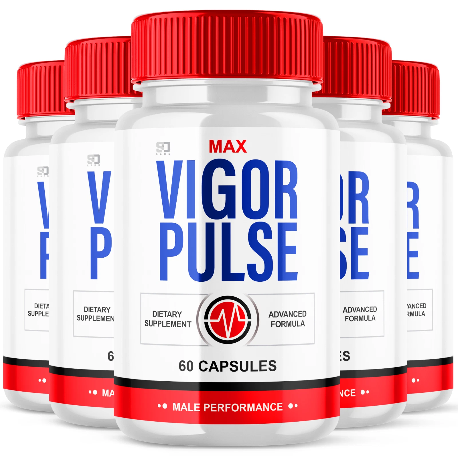 Max Vigor Pulse Male Health Support - Enhance Vitality and Drive (5 Pack)