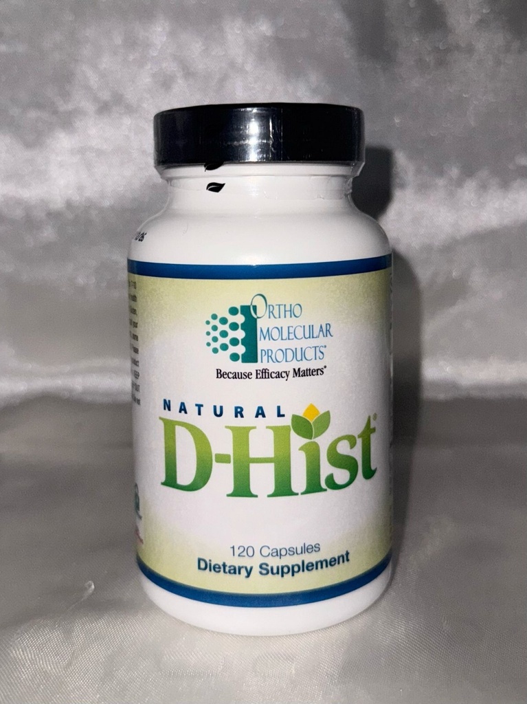 Natural D-Hist By Ortho Molecular Products - 120 Capsules - Exp 12/26