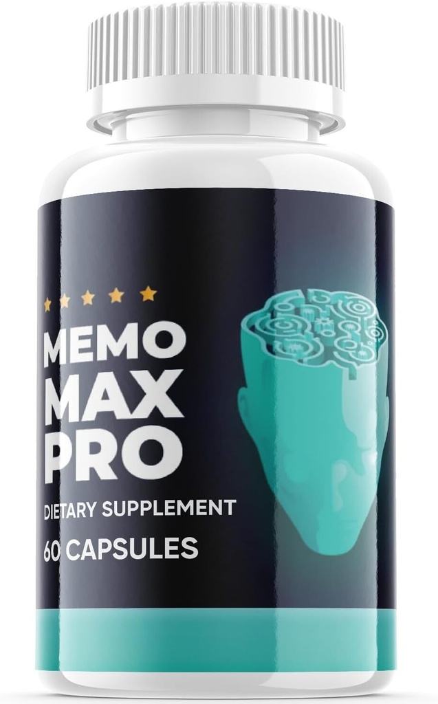 1- Memo Max Pro Nootropic Supplement - Brain Productivity Support - 60 Capsules