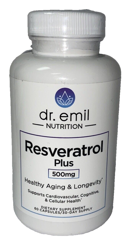 Dr. Emil Resveratrol Plus Dietary Supplement - 500 mg - 60 Capsules
