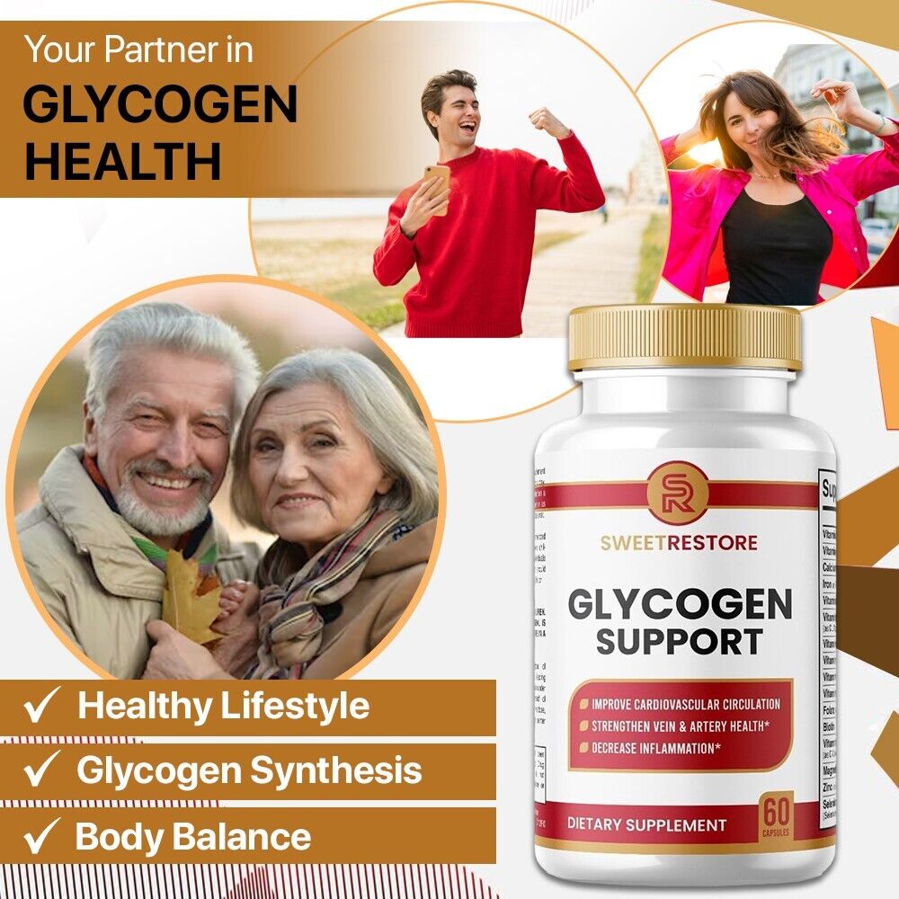 (2 PACK) Sweet Restore Glycogen Support Capsules, Joint Support (120 Capsules)