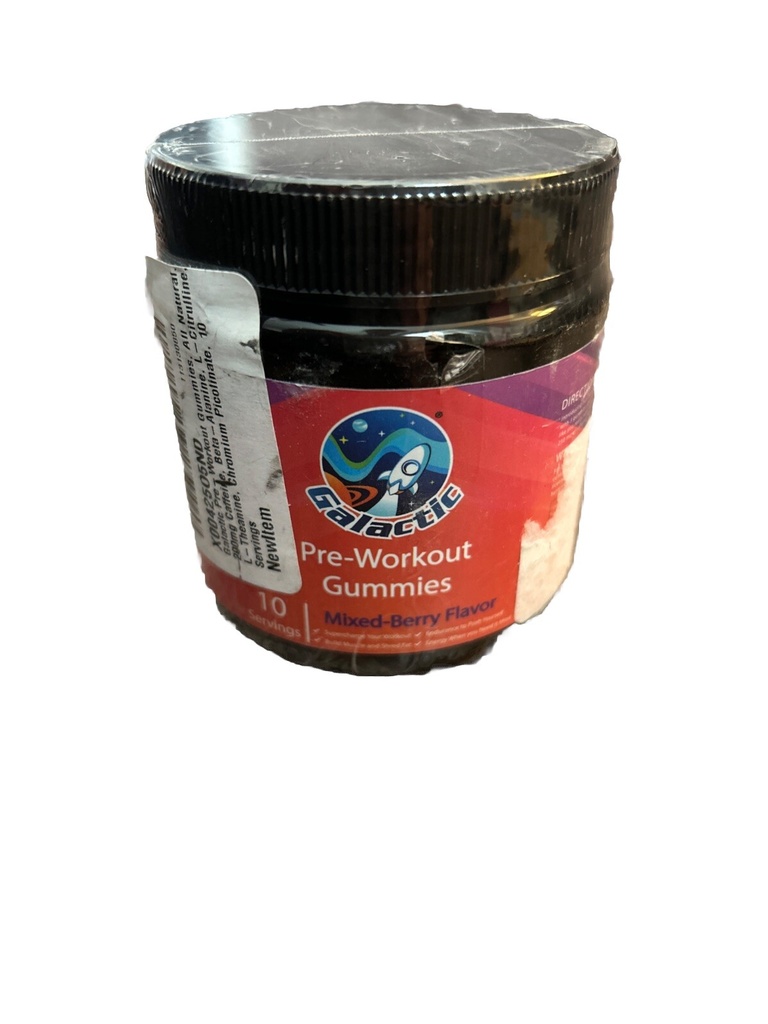 Galactic Pre Workout Gummies 10 Servings Exp 10/25