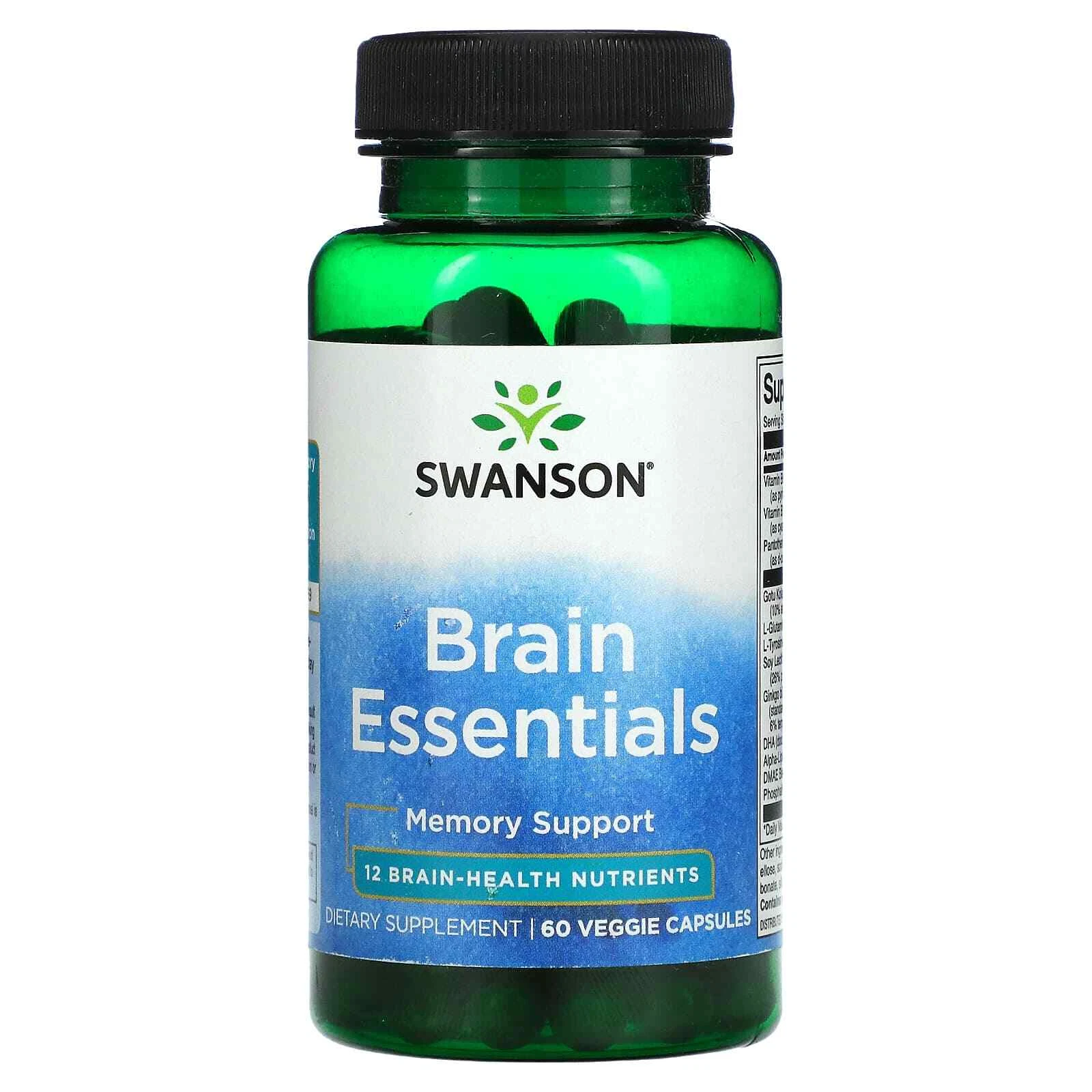 2 X Swanson, Brain Essentials, 60 Veggie Capsules