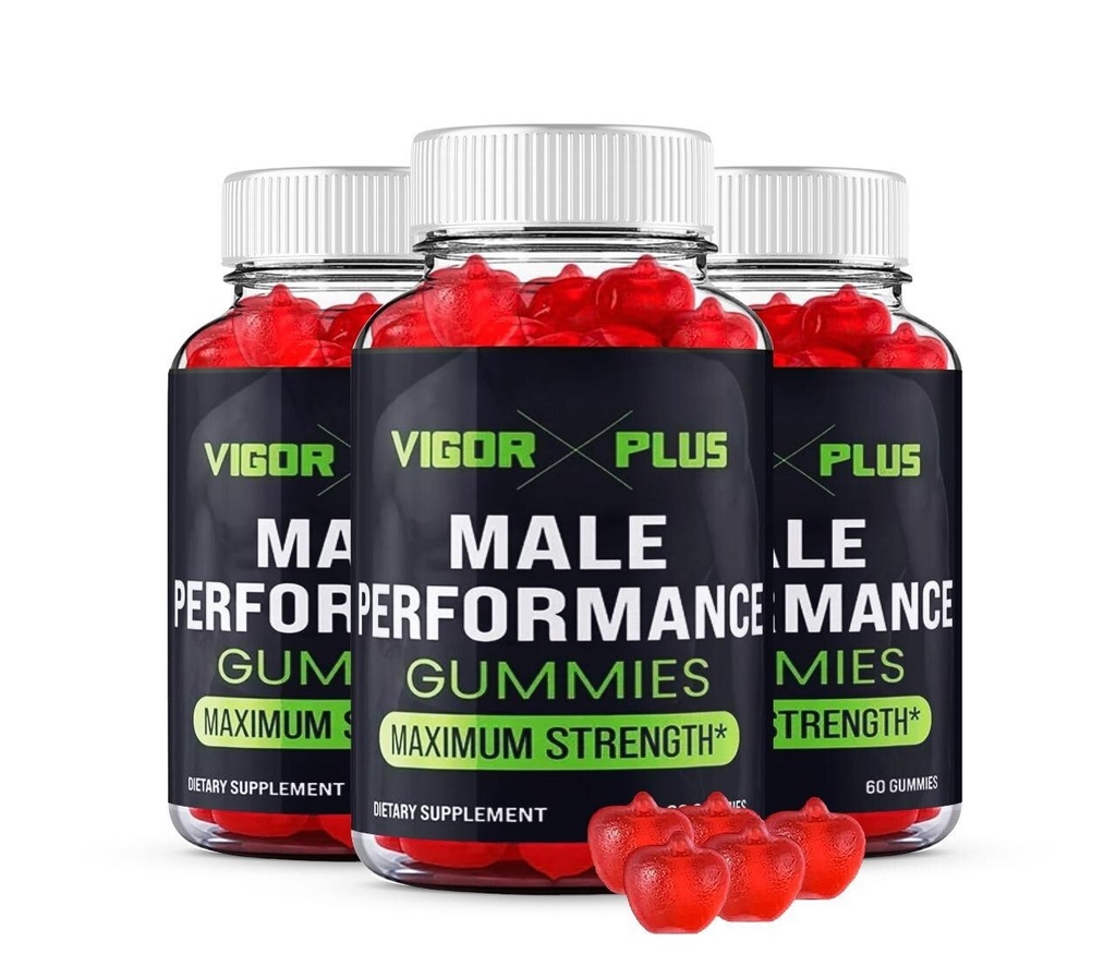 (3 Pack) Vigor Plus Gummies for Men-VigorPlus Maximum Performance, Daily Health