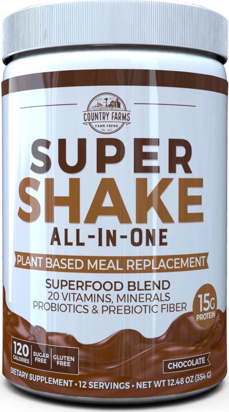 Country Farms All-In-One Super Shake Meal Replacement 15g Plant Protein Dietary