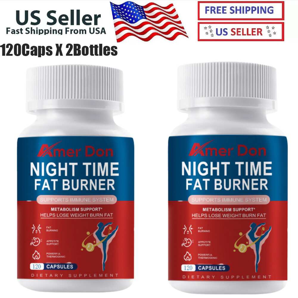 Night Time Fat Burner Supplement - Weight Loss Appetite Suppressant Detox 240Pcs