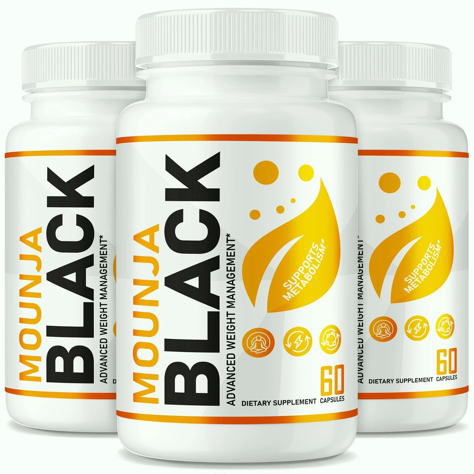 (3 Pack) Mounja Black Capsules for Weight loss, Advanced Fat-Burning Formula