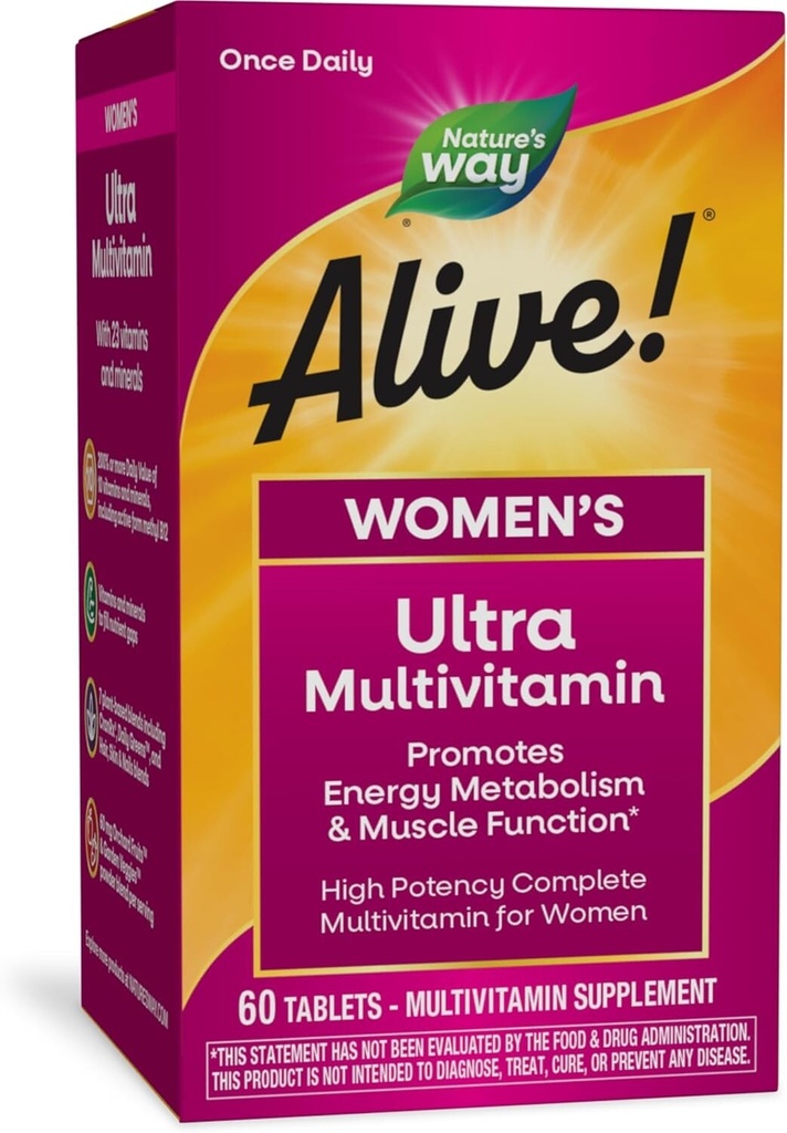 Nature’S Way Alive! Women’S 50+ Ultra Potency Complete Multivitamin, High Potenc