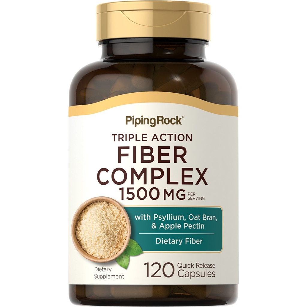 Fiber Complex | 1500mg | 120 Capsules | Non-GMO Supplement | by Piping Rock