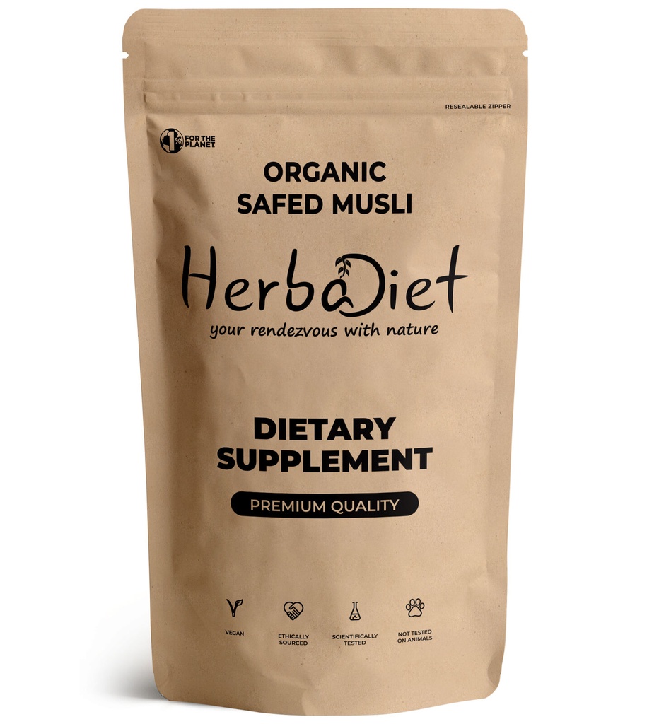 Organic Safed Musli White Musali Powder Chlorophytum Borivilianum Sexual Health