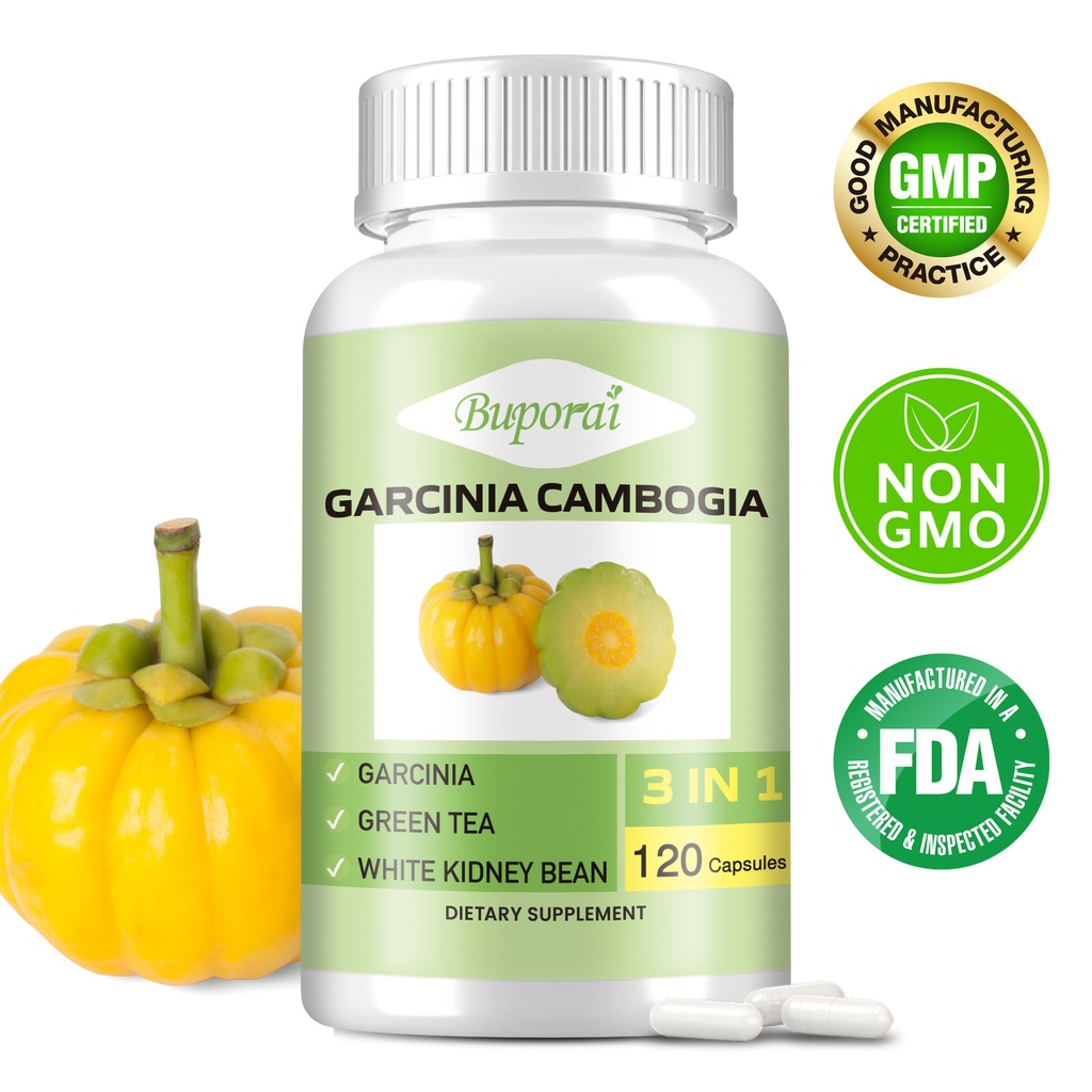 Garcinia Cambogia - Green Tea, White Kidney Bean - Natural Weight Loss, Fat Burn