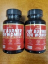 2 Pk: Fat Burner For Women Apple Cider Vinegar/Green Tea 60 Caps Exp 2/27 E12B