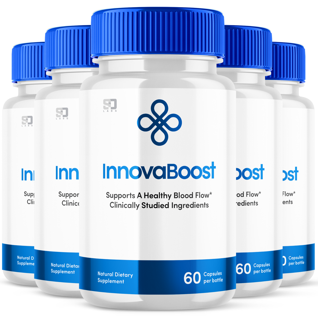 (5 Pack) Innovaboost Healthy Blood Flow Pills, Innova Boost (300 Capsules)