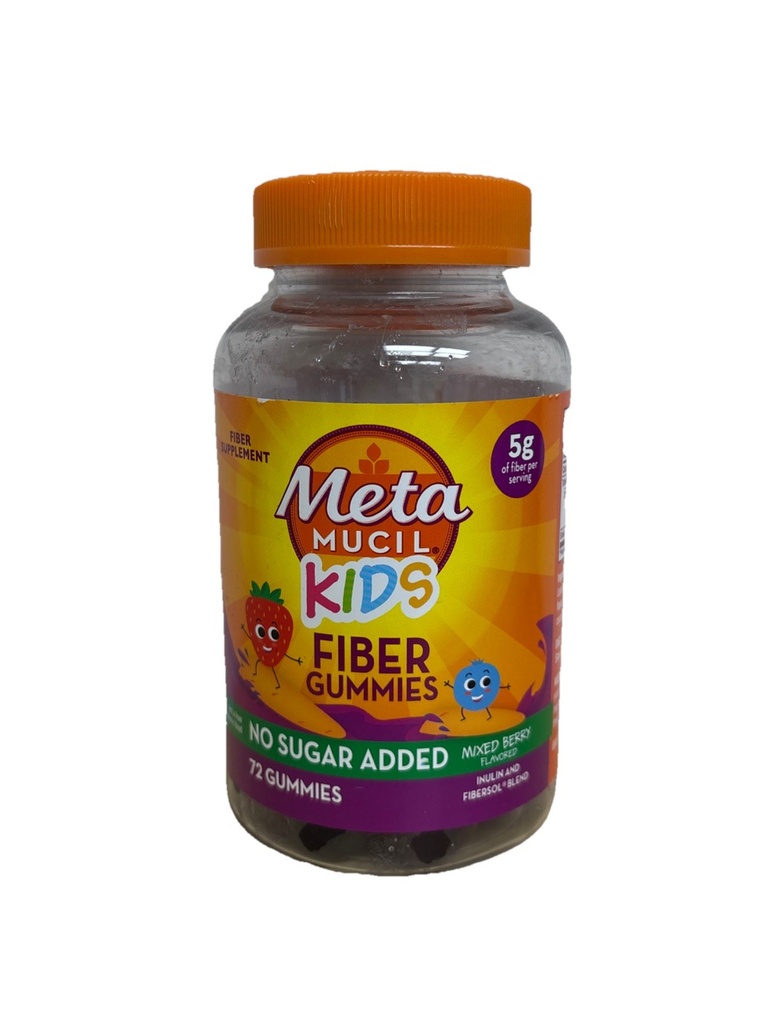 MetaMucil Kids Fiber Gummies - 72 Count