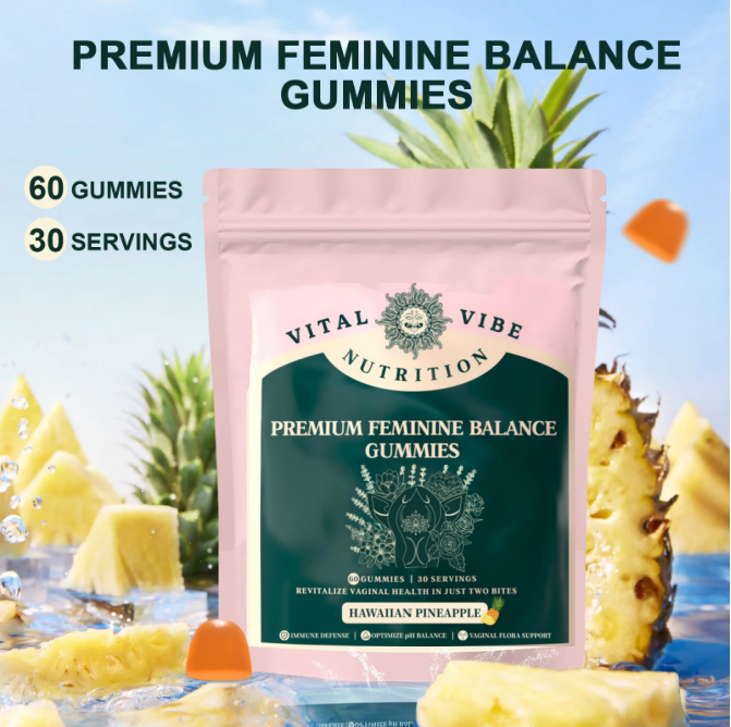 Premium Feminine Balance 60 Gummies Ph Maintain Vaginal Ph Balance Healthy