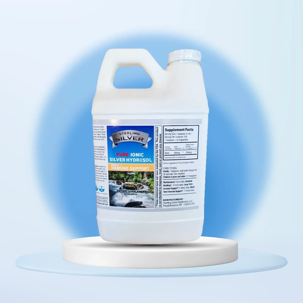 Colloidal Silver 10 PPM 64 OZ FREE PRIORITY MAIL SHIPPING!