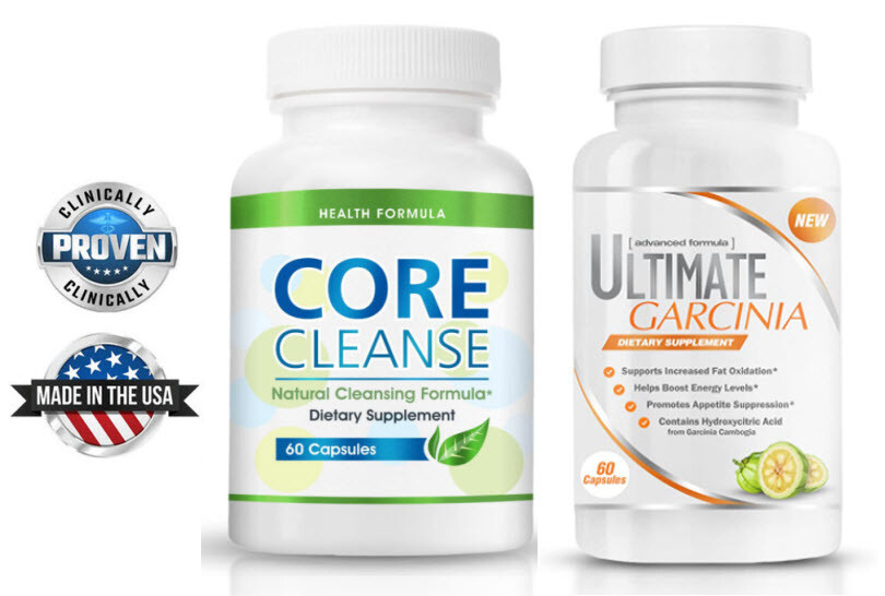 Core Cleanse + Ultimate Garcinia Combo - Antioxidants|Powerful Nutrients| 30 Day