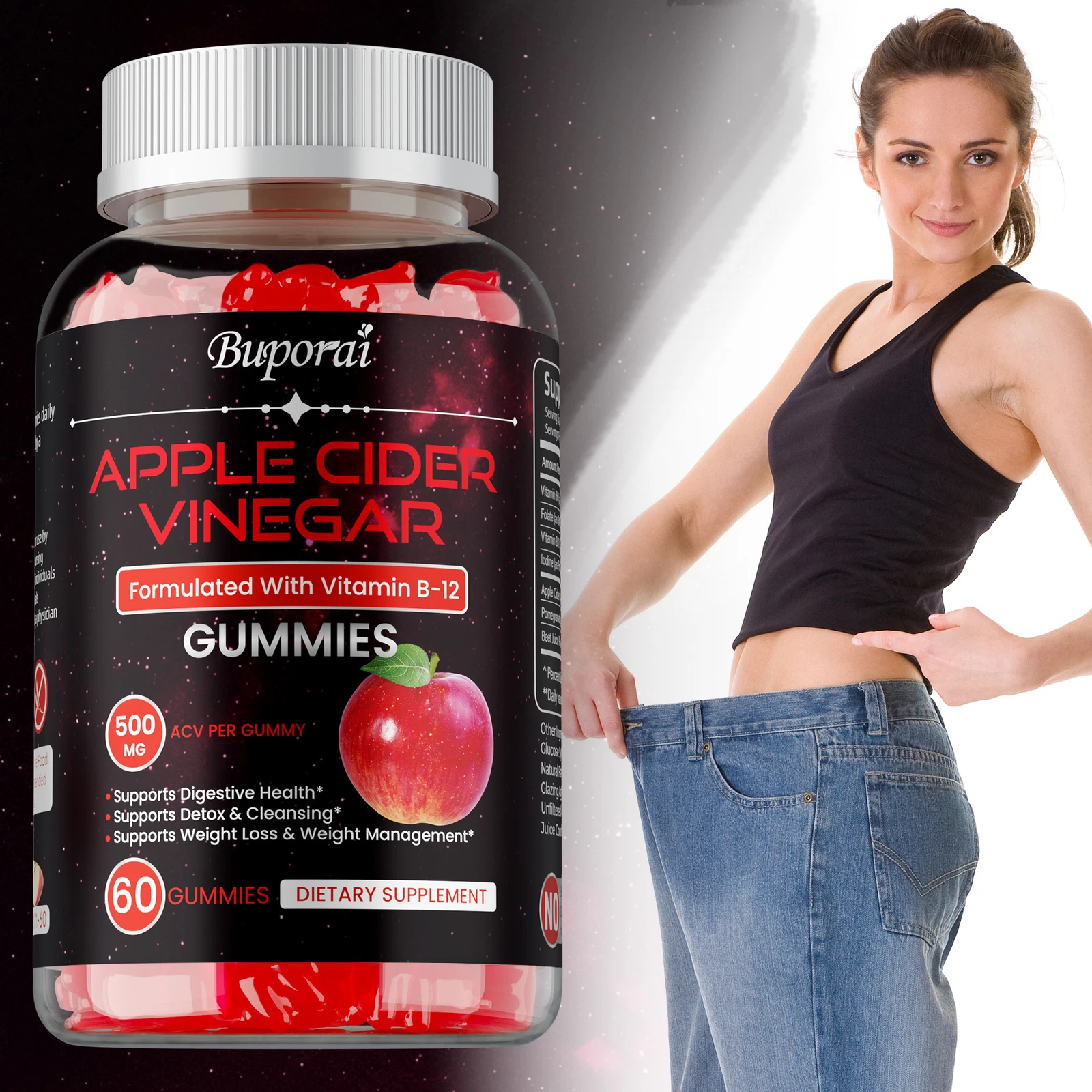 Apple Cider Vinegar Gummies - Weight Loss, Digestion & Gut Health, Metabolism