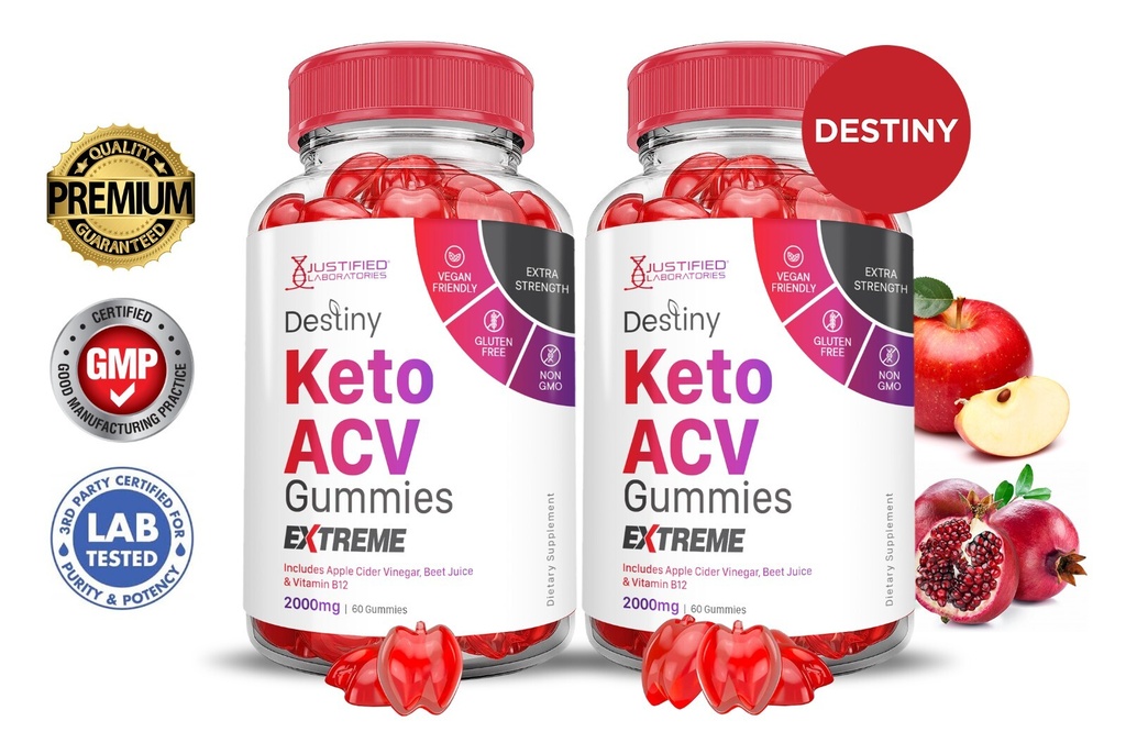 Destiny Keto Extreme ACV Gummies 2000MG Apple Cider Vinegar 120 Gummys