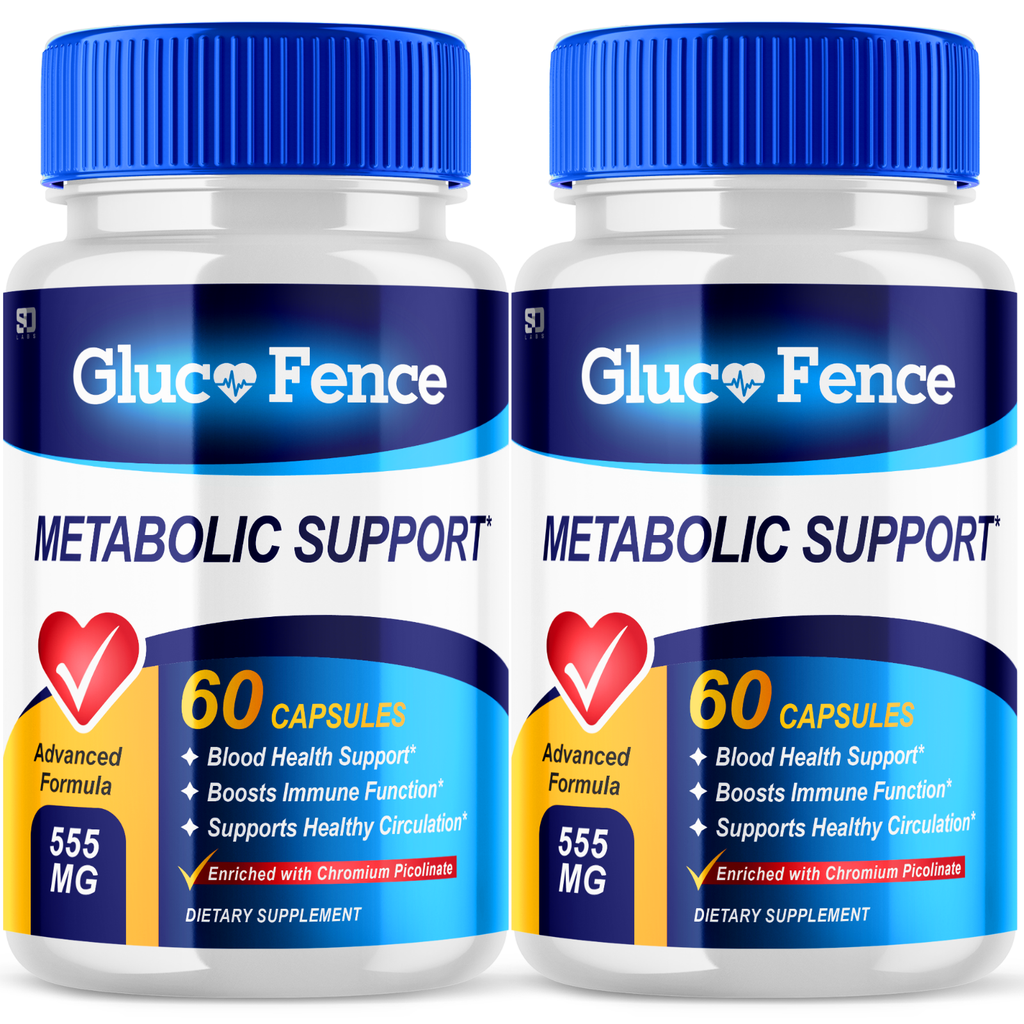 (2 Pack) Gluco Fence, GlucoFence Metabolism & Blood Sugar Support (120 Capsules)