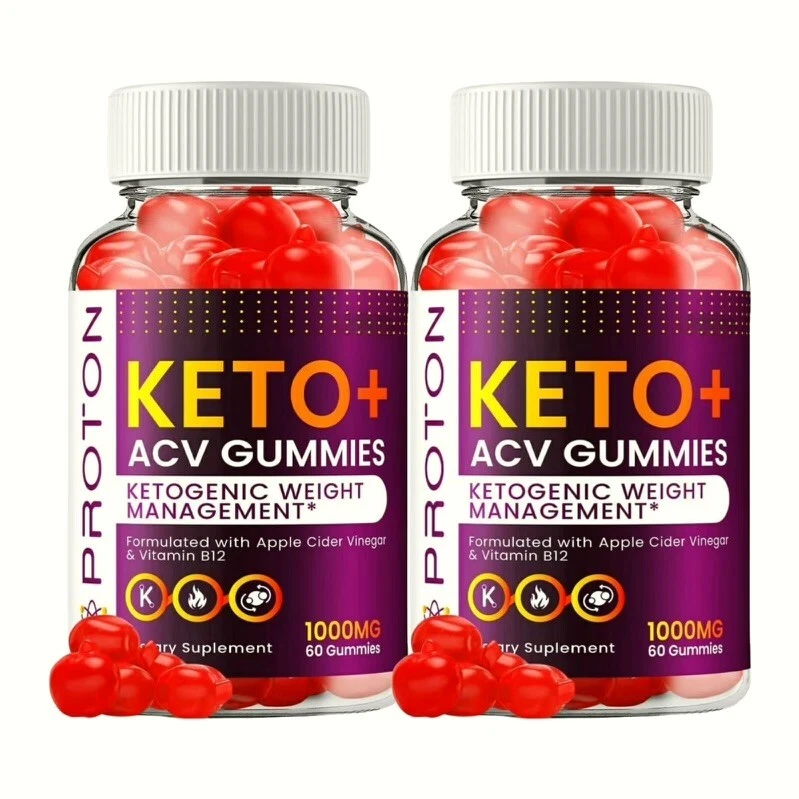 2-Pack Proton Keto ACV gummies, Proton Gummies Weight Loss (120 Gummies)