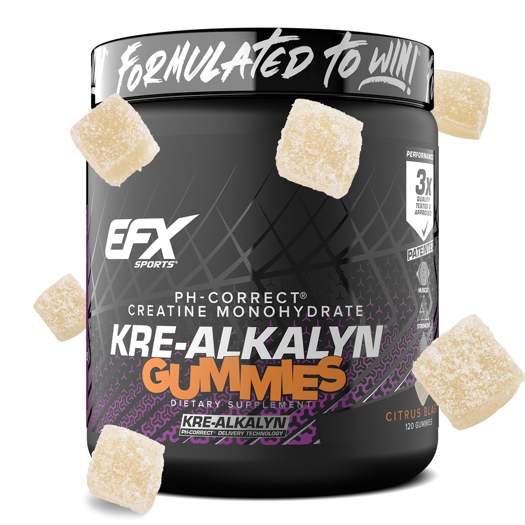EFX Sports Kre-Alkalyn EFX Creatine Monohydrate Gummies | pH Correct Creatine
