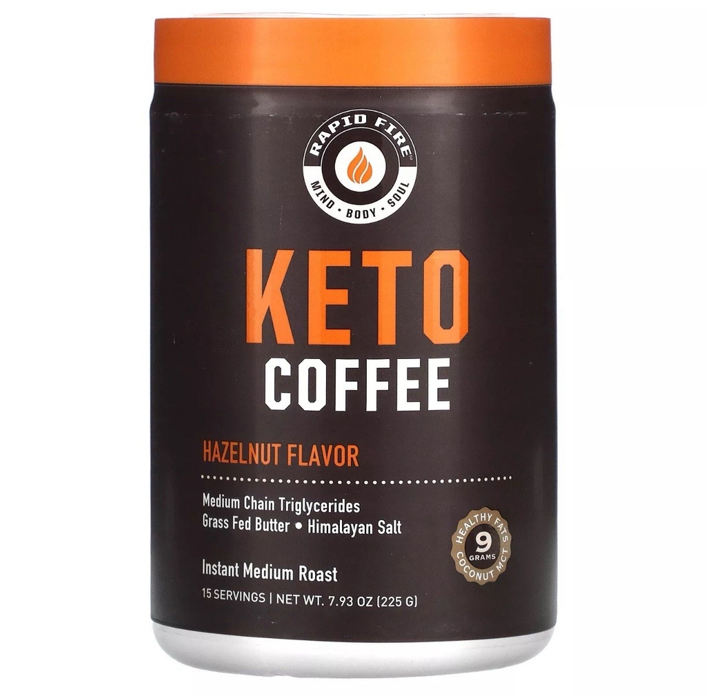 Keto Coffee, Hazelnut, Instant, Medium Roast, 7.93 oz (225 g)