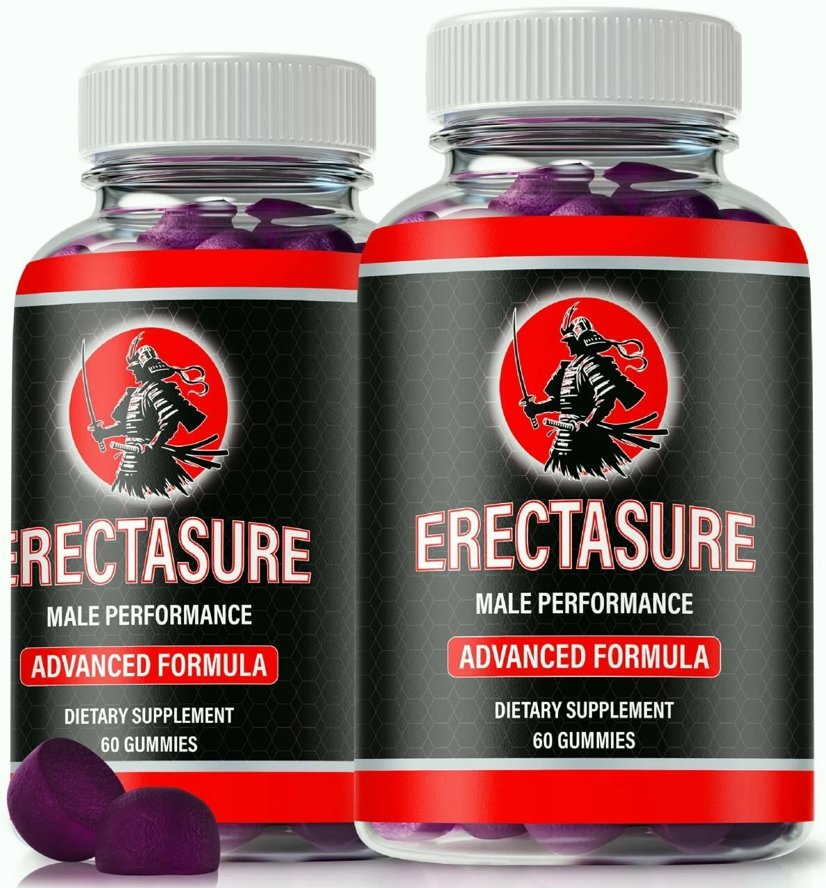 (2 Pack) Erectasure Gummies for Men, Male Performance Gummy for Stamina