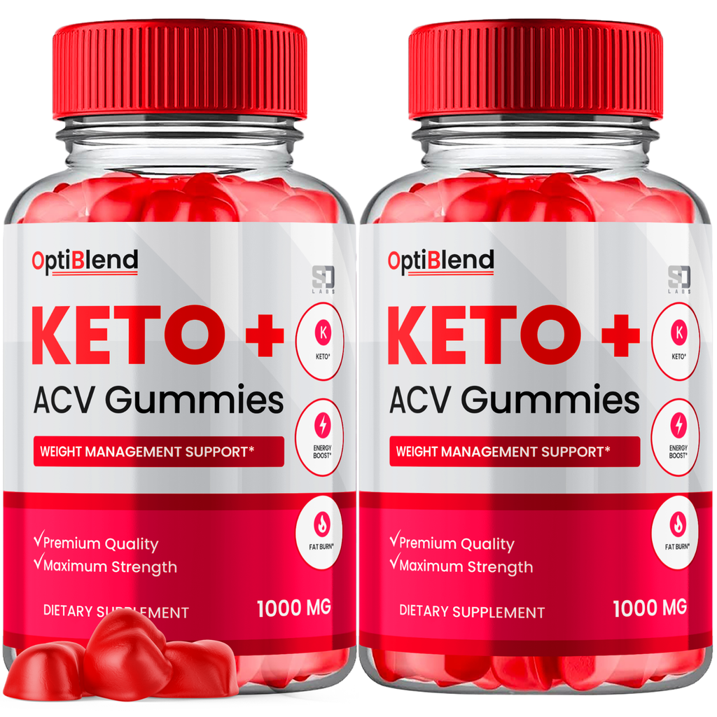 OptiBlend Keto+ACV Gummies Maximum Strength Support Weight Management (2 Pack)
