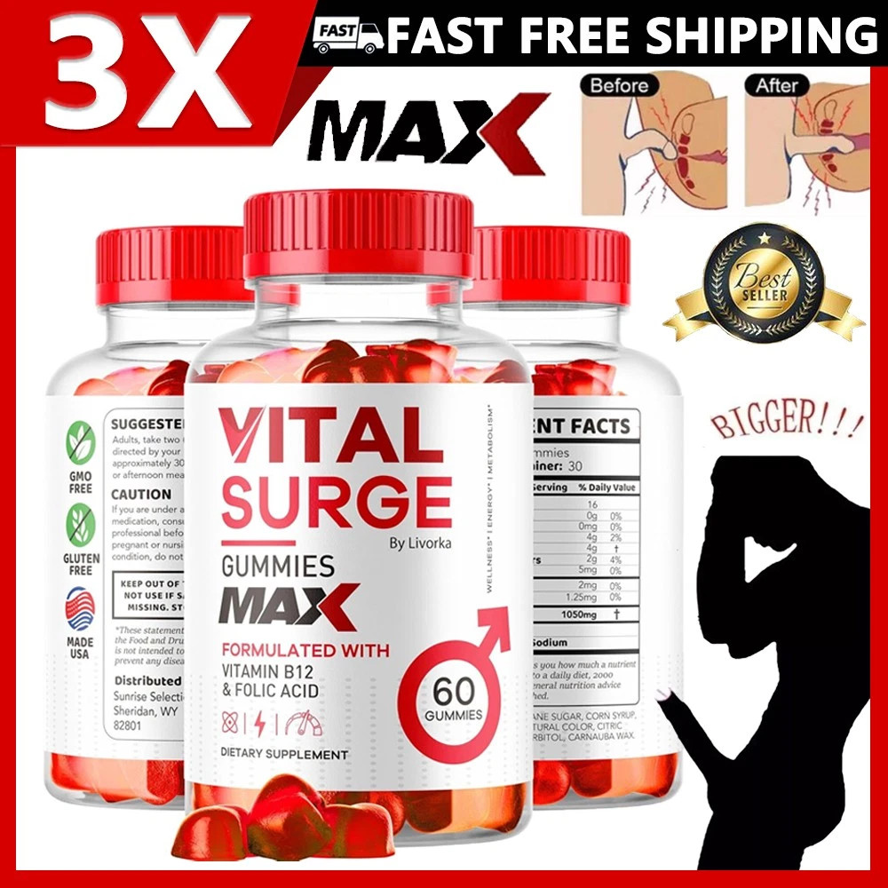 Vital Surge Male Gummies Maximum Strength Vital Surge Advanced Formula 60 Count