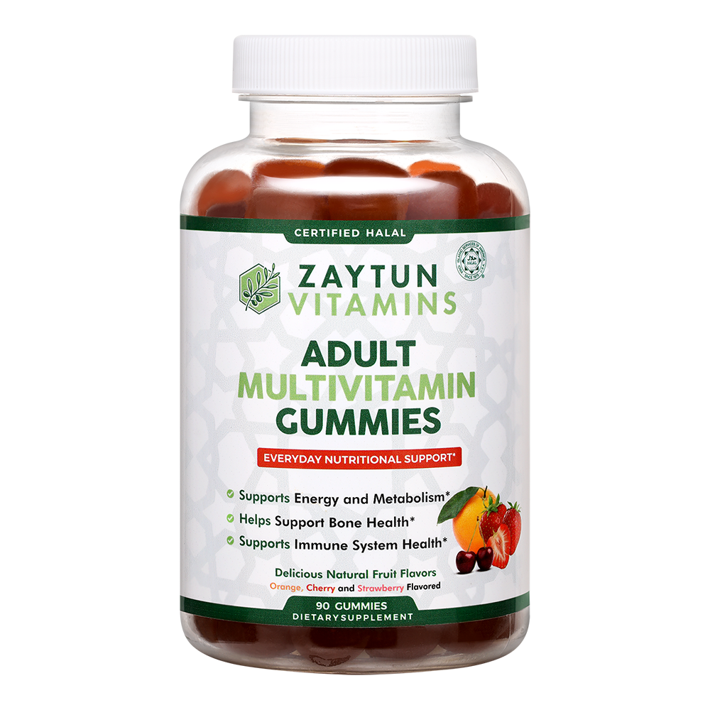 Zaytun Halal Adult Multivitamin Gummies, Everyday Nutritional Support 90 Veg Ct.