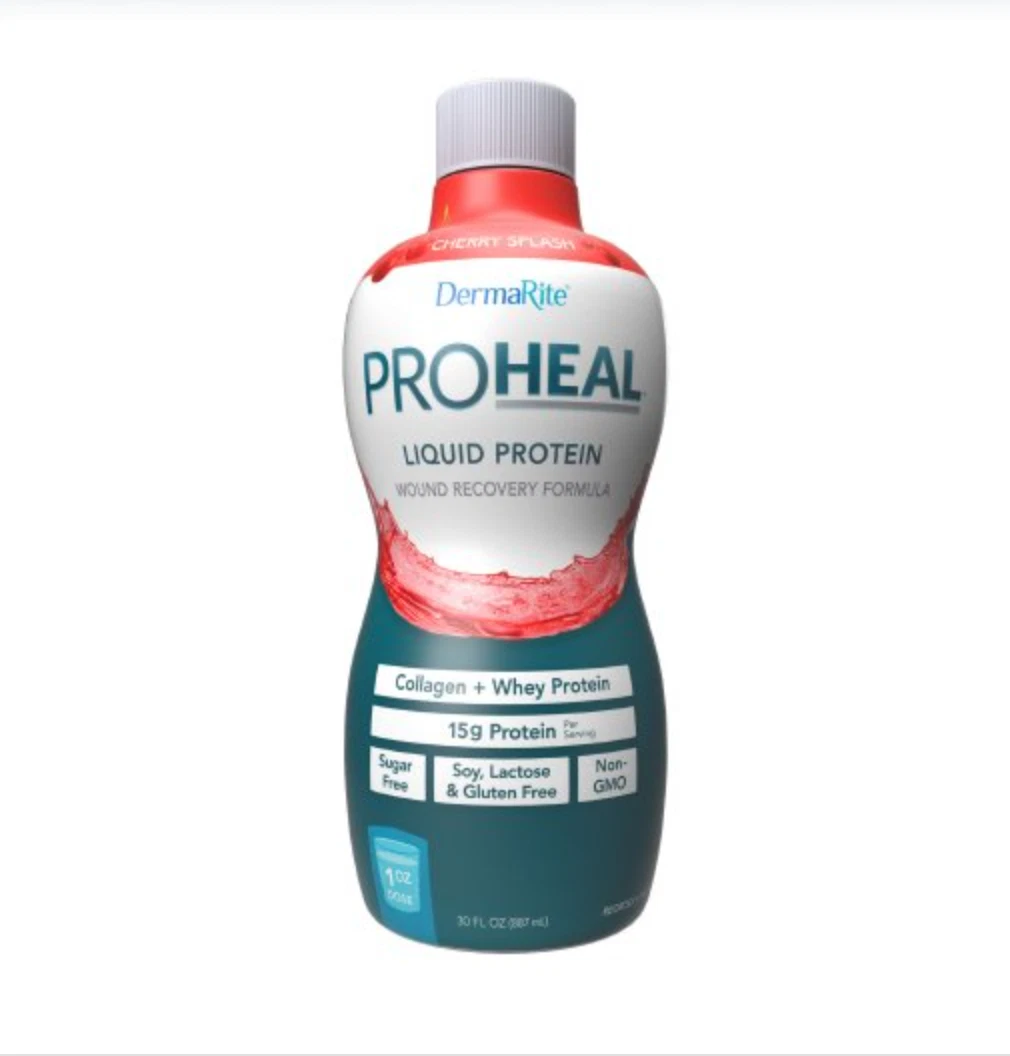 DermaRite ProHeal Oral Supplement Cherry Splash 30 oz - Case of 6