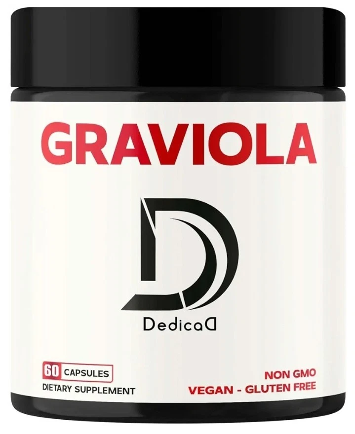 Pure Graviola Soursop Capsules Organic - 1000Mg Per Serving 60 Count.........256