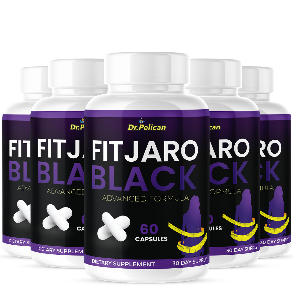 FitJaro Black- Healthy Dieting & Weight Support- 5 Bottles- 300 Capsules
