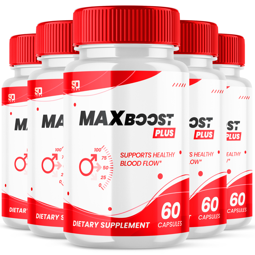 MaxBoost Plus Male Pills - Enhances Energy, Vitality & Stamina (5 Pack)