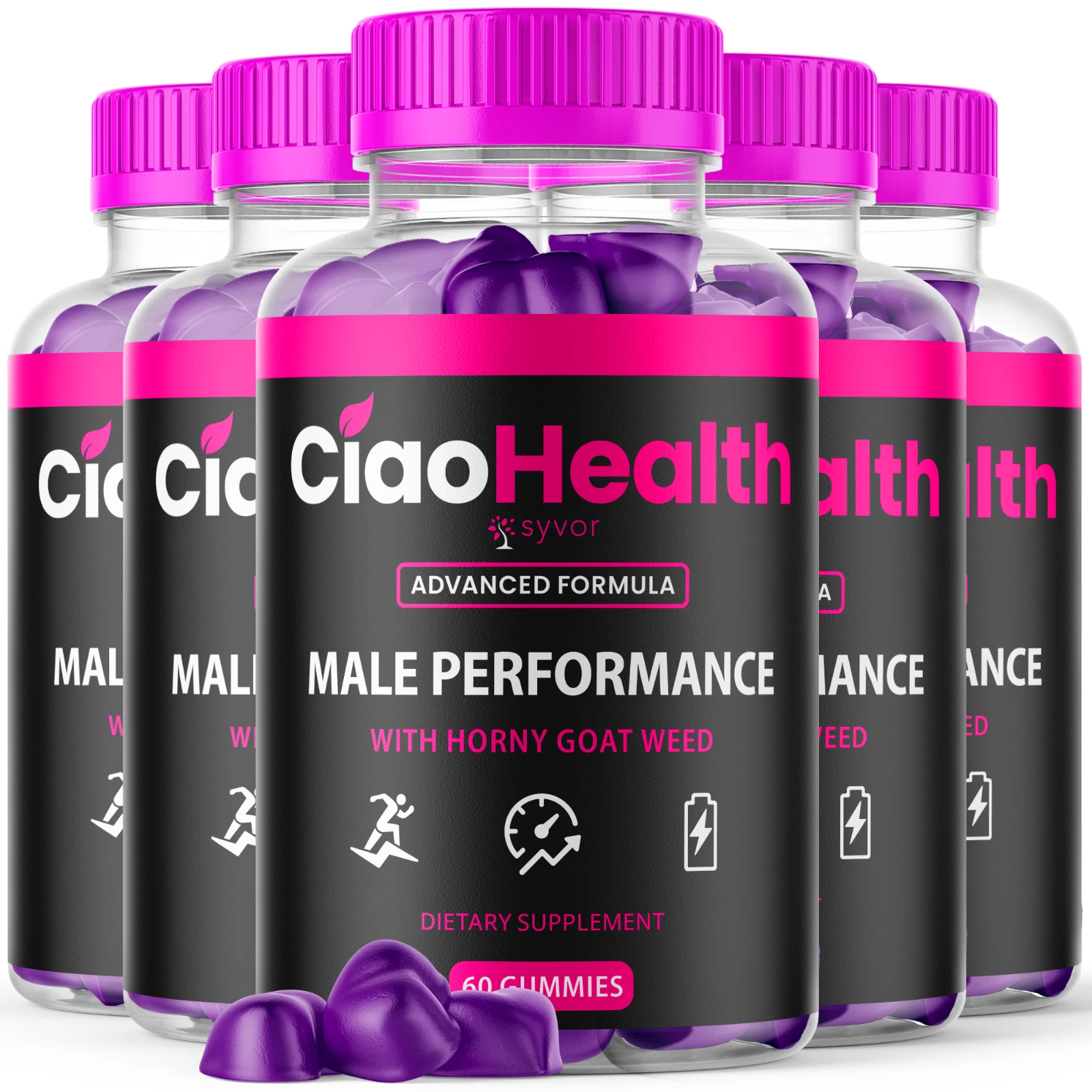 Ciao Health Male Performance Gummies Advanced Vitamin Supplement 300 Gummies